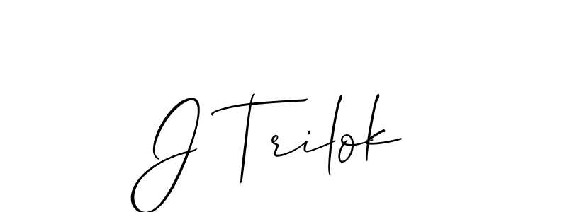 Make a beautiful signature design for name J Trilok. Use this online signature maker to create a handwritten signature for free. J Trilok signature style 2 images and pictures png