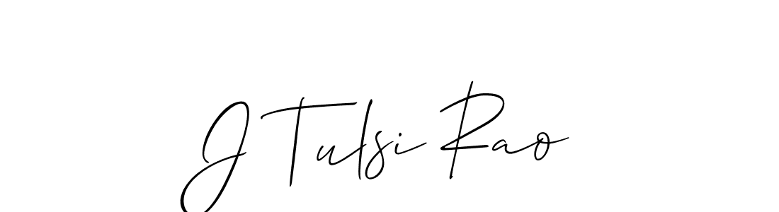 How to make J Tulsi Rao name signature. Use Allison_Script style for creating short signs online. This is the latest handwritten sign. J Tulsi Rao signature style 2 images and pictures png