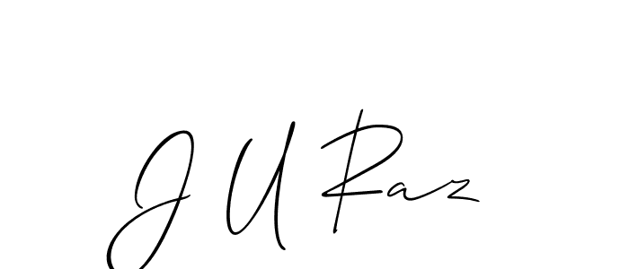 Similarly Allison_Script is the best handwritten signature design. Signature creator online .You can use it as an online autograph creator for name J U Raz. J U Raz signature style 2 images and pictures png