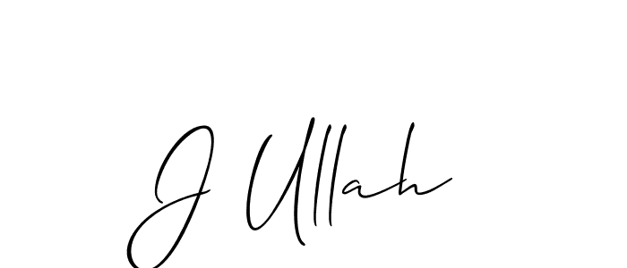 Use a signature maker to create a handwritten signature online. With this signature software, you can design (Allison_Script) your own signature for name J Ullah. J Ullah signature style 2 images and pictures png