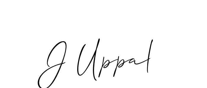 You should practise on your own different ways (Allison_Script) to write your name (J Uppal) in signature. don't let someone else do it for you. J Uppal signature style 2 images and pictures png