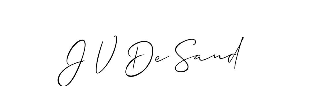 Similarly Allison_Script is the best handwritten signature design. Signature creator online .You can use it as an online autograph creator for name J V De Sand. J V De Sand signature style 2 images and pictures png