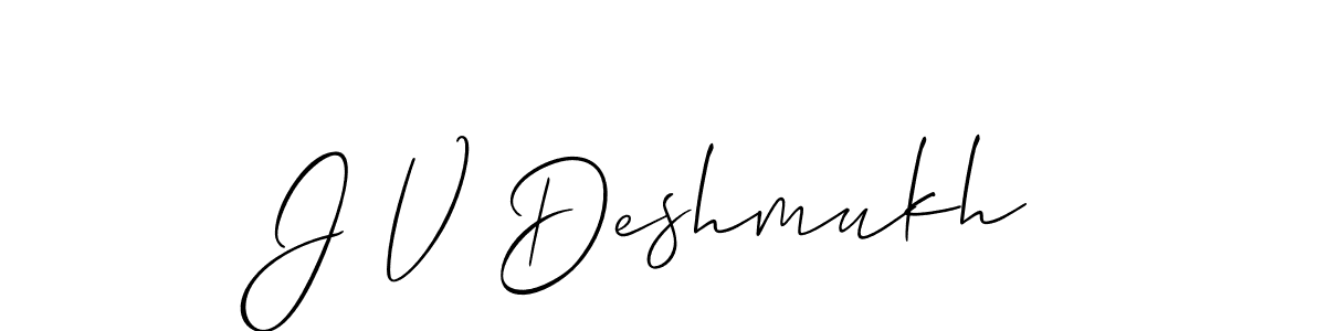 How to make J V Deshmukh signature? Allison_Script is a professional autograph style. Create handwritten signature for J V Deshmukh name. J V Deshmukh signature style 2 images and pictures png