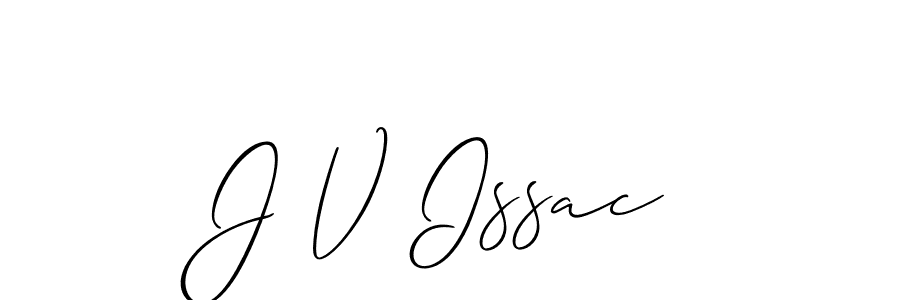 You should practise on your own different ways (Allison_Script) to write your name (J V Issac) in signature. don't let someone else do it for you. J V Issac signature style 2 images and pictures png