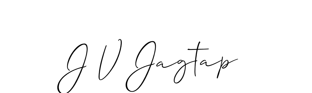 Use a signature maker to create a handwritten signature online. With this signature software, you can design (Allison_Script) your own signature for name J V Jagtap. J V Jagtap signature style 2 images and pictures png