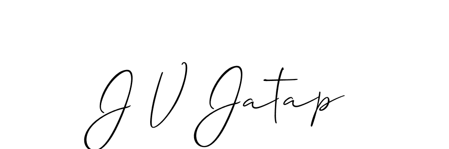 Make a beautiful signature design for name J V Jatap. Use this online signature maker to create a handwritten signature for free. J V Jatap signature style 2 images and pictures png