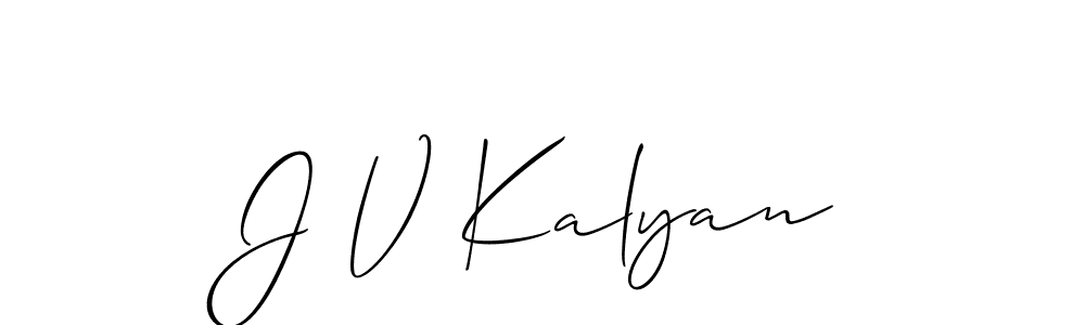 You should practise on your own different ways (Allison_Script) to write your name (J V Kalyan) in signature. don't let someone else do it for you. J V Kalyan signature style 2 images and pictures png