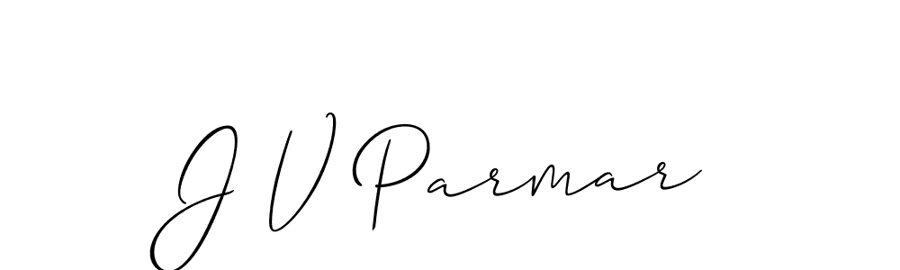 Use a signature maker to create a handwritten signature online. With this signature software, you can design (Allison_Script) your own signature for name J V Parmar. J V Parmar signature style 2 images and pictures png