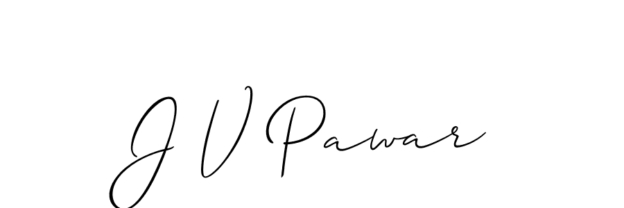 Also You can easily find your signature by using the search form. We will create J V Pawar name handwritten signature images for you free of cost using Allison_Script sign style. J V Pawar signature style 2 images and pictures png