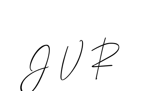 The best way (Allison_Script) to make a short signature is to pick only two or three words in your name. The name J V R include a total of six letters. For converting this name. J V R signature style 2 images and pictures png