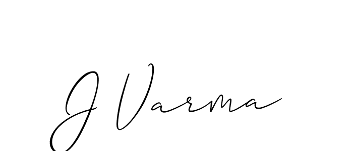 Also we have J Varma name is the best signature style. Create professional handwritten signature collection using Allison_Script autograph style. J Varma signature style 2 images and pictures png