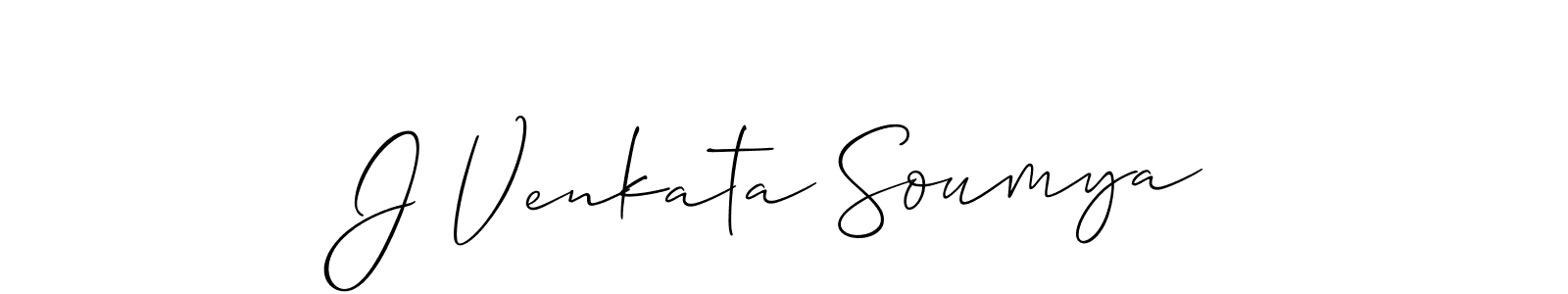 Best and Professional Signature Style for J Venkata Soumya. Allison_Script Best Signature Style Collection. J Venkata Soumya signature style 2 images and pictures png