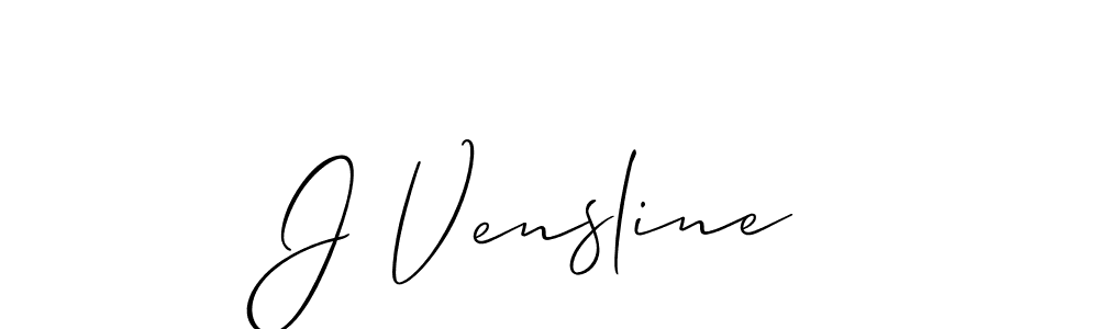 Design your own signature with our free online signature maker. With this signature software, you can create a handwritten (Allison_Script) signature for name J Vensline. J Vensline signature style 2 images and pictures png