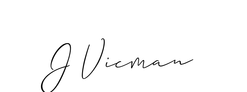 You should practise on your own different ways (Allison_Script) to write your name (J Vicman) in signature. don't let someone else do it for you. J Vicman signature style 2 images and pictures png