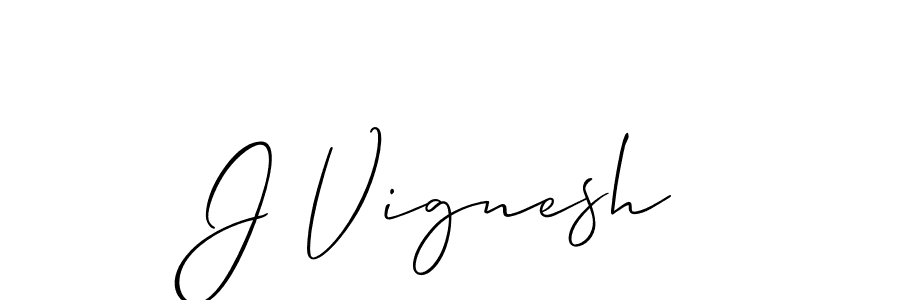 Use a signature maker to create a handwritten signature online. With this signature software, you can design (Allison_Script) your own signature for name J Vignesh. J Vignesh signature style 2 images and pictures png