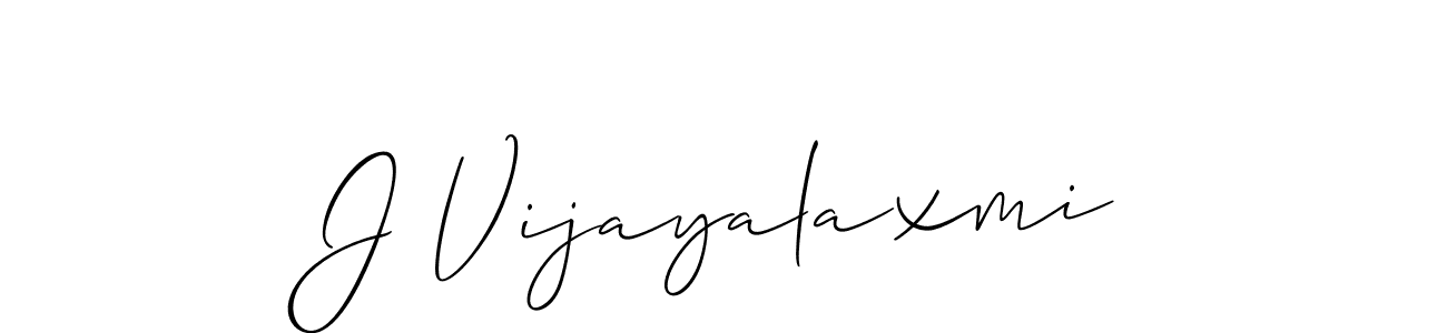 Use a signature maker to create a handwritten signature online. With this signature software, you can design (Allison_Script) your own signature for name J Vijayalaxmi. J Vijayalaxmi signature style 2 images and pictures png