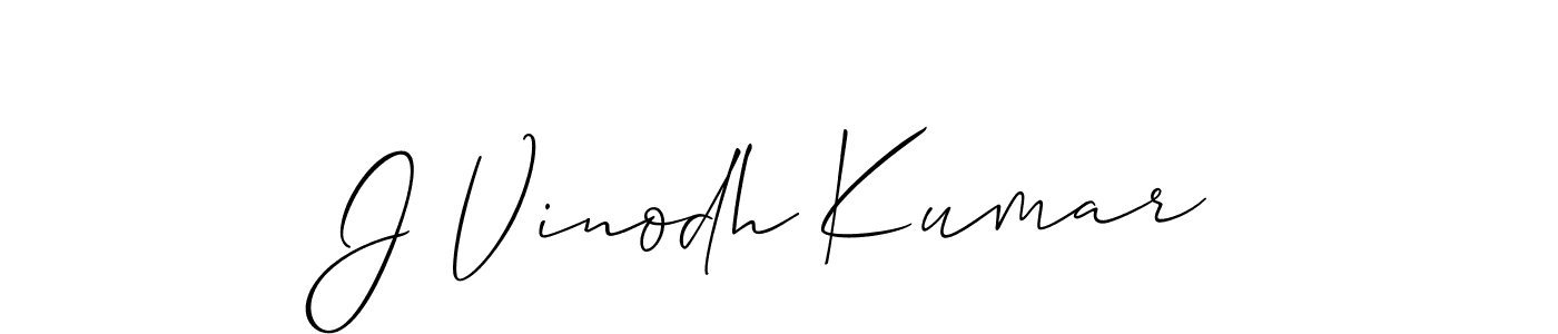Also we have J Vinodh Kumar name is the best signature style. Create professional handwritten signature collection using Allison_Script autograph style. J Vinodh Kumar signature style 2 images and pictures png