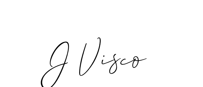 How to make J Visco signature? Allison_Script is a professional autograph style. Create handwritten signature for J Visco name. J Visco signature style 2 images and pictures png