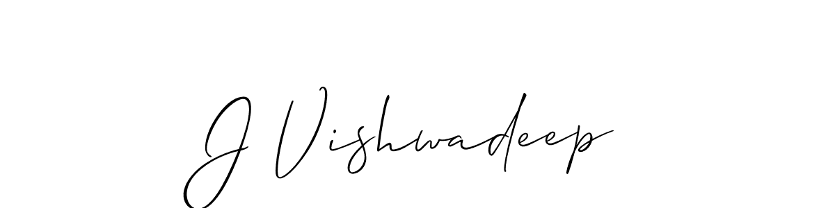 J Vishwadeep stylish signature style. Best Handwritten Sign (Allison_Script) for my name. Handwritten Signature Collection Ideas for my name J Vishwadeep. J Vishwadeep signature style 2 images and pictures png