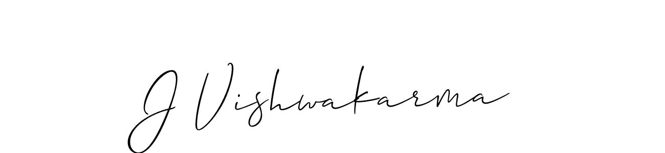 J Vishwakarma stylish signature style. Best Handwritten Sign (Allison_Script) for my name. Handwritten Signature Collection Ideas for my name J Vishwakarma. J Vishwakarma signature style 2 images and pictures png