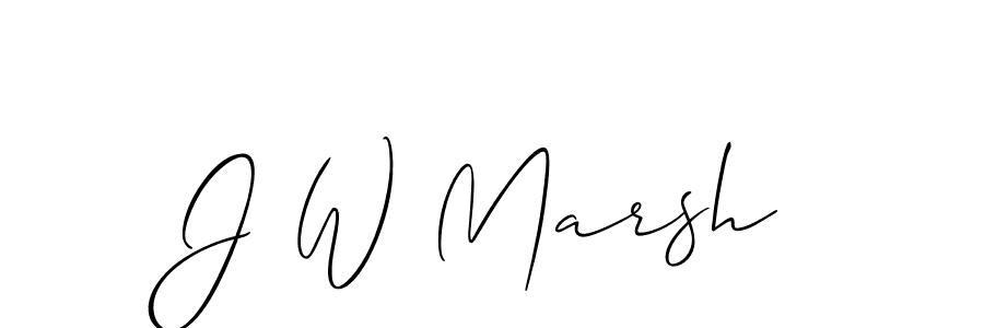 Best and Professional Signature Style for J W Marsh. Allison_Script Best Signature Style Collection. J W Marsh signature style 2 images and pictures png