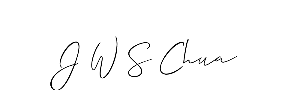 Create a beautiful signature design for name J W S Chua. With this signature (Allison_Script) fonts, you can make a handwritten signature for free. J W S Chua signature style 2 images and pictures png