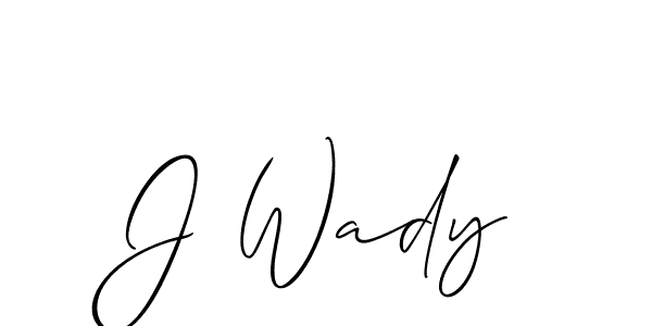 Also we have J Wady name is the best signature style. Create professional handwritten signature collection using Allison_Script autograph style. J Wady signature style 2 images and pictures png