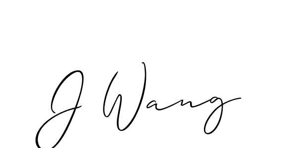 Also You can easily find your signature by using the search form. We will create J Wang name handwritten signature images for you free of cost using Allison_Script sign style. J Wang signature style 2 images and pictures png