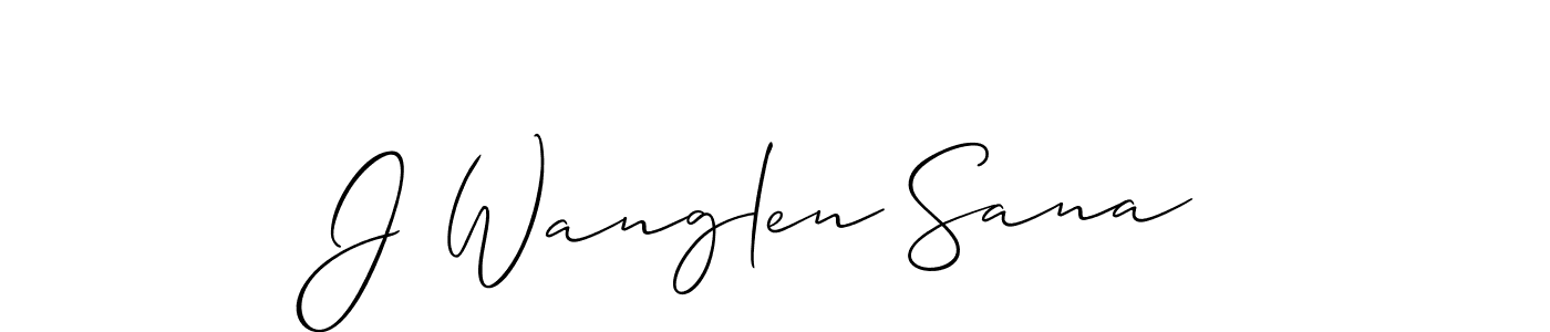 It looks lik you need a new signature style for name J Wanglen Sana. Design unique handwritten (Allison_Script) signature with our free signature maker in just a few clicks. J Wanglen Sana signature style 2 images and pictures png