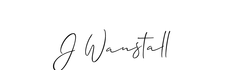 Also You can easily find your signature by using the search form. We will create J Wanstall name handwritten signature images for you free of cost using Allison_Script sign style. J Wanstall signature style 2 images and pictures png