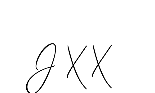 The best way (Allison_Script) to make a short signature is to pick only two or three words in your name. The name J X X include a total of six letters. For converting this name. J X X signature style 2 images and pictures png