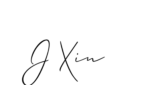 The best way (Allison_Script) to make a short signature is to pick only two or three words in your name. The name J Xin include a total of six letters. For converting this name. J Xin signature style 2 images and pictures png