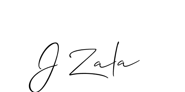 if you are searching for the best signature style for your name J Zala. so please give up your signature search. here we have designed multiple signature styles  using Allison_Script. J Zala signature style 2 images and pictures png