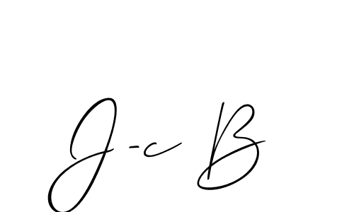 J-c B stylish signature style. Best Handwritten Sign (Allison_Script) for my name. Handwritten Signature Collection Ideas for my name J-c B. J-c B signature style 2 images and pictures png