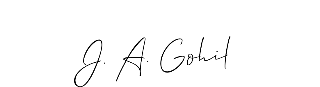 Here are the top 10 professional signature styles for the name J. A. Gohil. These are the best autograph styles you can use for your name. J. A. Gohil signature style 2 images and pictures png