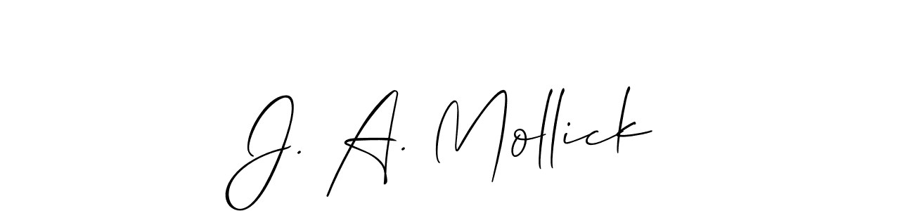 You can use this online signature creator to create a handwritten signature for the name J. A. Mollick. This is the best online autograph maker. J. A. Mollick signature style 2 images and pictures png