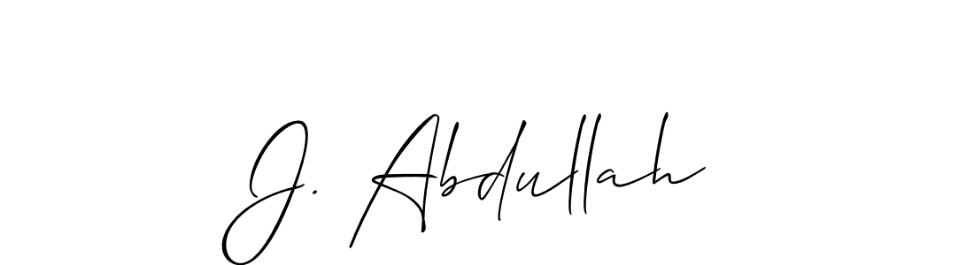 Make a beautiful signature design for name J. Abdullah. Use this online signature maker to create a handwritten signature for free. J. Abdullah signature style 2 images and pictures png