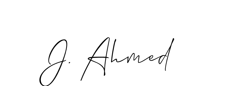 Check out images of Autograph of J. Ahmed name. Actor J. Ahmed Signature Style. Allison_Script is a professional sign style online. J. Ahmed signature style 2 images and pictures png