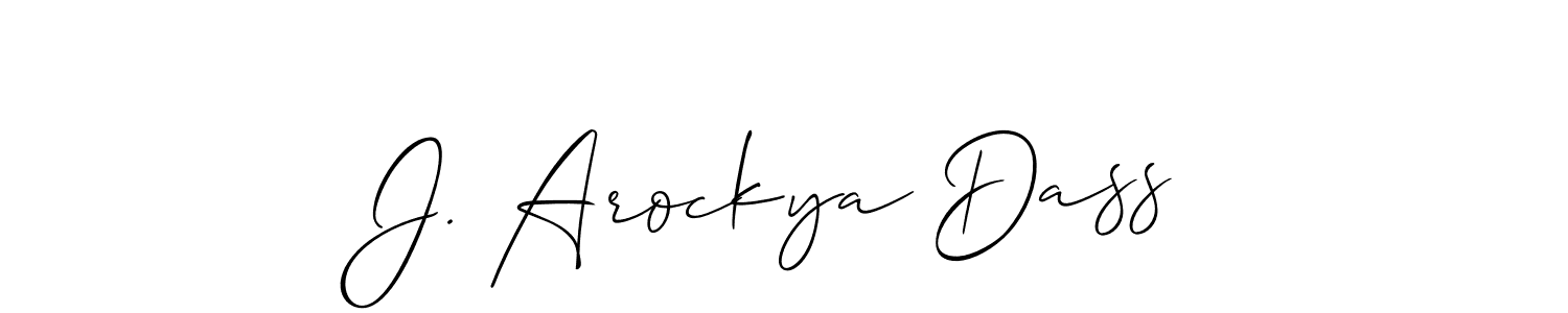 It looks lik you need a new signature style for name J. Arockya Dass. Design unique handwritten (Allison_Script) signature with our free signature maker in just a few clicks. J. Arockya Dass signature style 2 images and pictures png