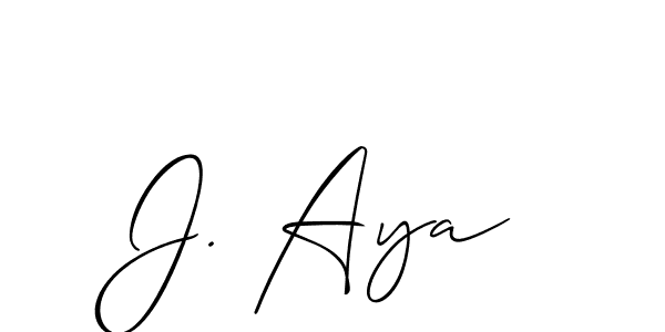 How to Draw J. Aya signature style? Allison_Script is a latest design signature styles for name J. Aya. J. Aya signature style 2 images and pictures png