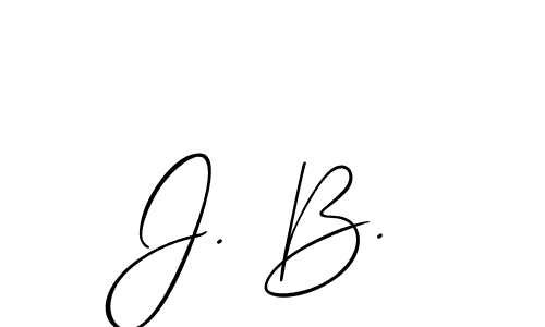 Make a beautiful signature design for name J. B.. With this signature (Allison_Script) style, you can create a handwritten signature for free. J. B. signature style 2 images and pictures png