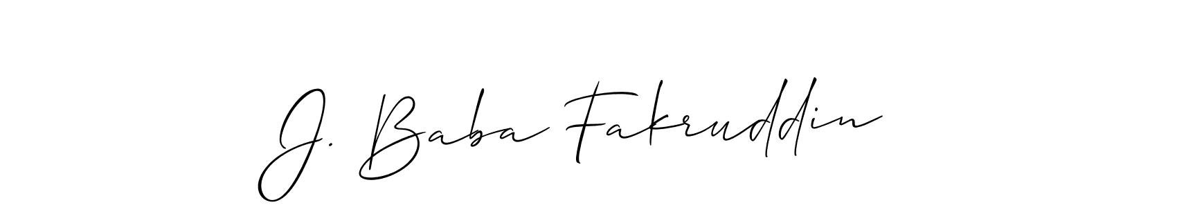 Make a beautiful signature design for name J. Baba Fakruddin. Use this online signature maker to create a handwritten signature for free. J. Baba Fakruddin signature style 2 images and pictures png