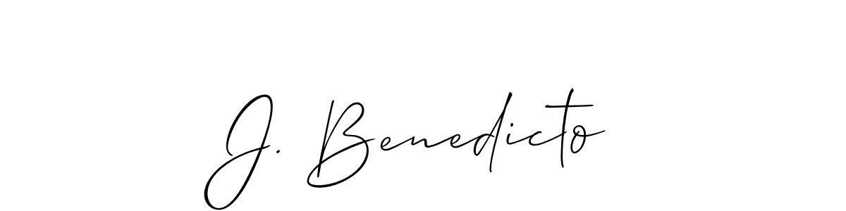 Also we have J. Benedicto name is the best signature style. Create professional handwritten signature collection using Allison_Script autograph style. J. Benedicto signature style 2 images and pictures png