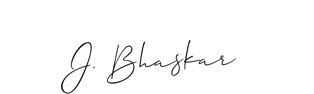 Create a beautiful signature design for name J. Bhaskar. With this signature (Allison_Script) fonts, you can make a handwritten signature for free. J. Bhaskar signature style 2 images and pictures png