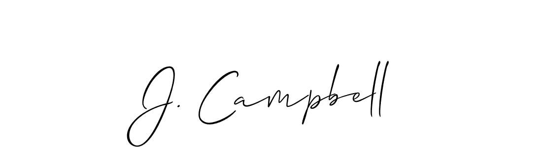 How to make J. Campbell name signature. Use Allison_Script style for creating short signs online. This is the latest handwritten sign. J. Campbell signature style 2 images and pictures png