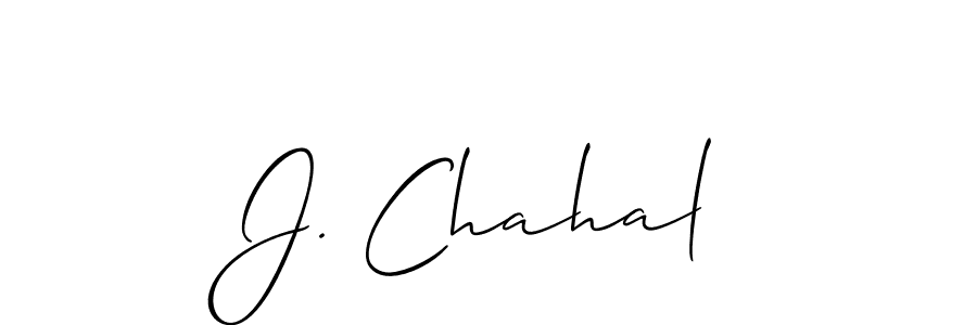 Create a beautiful signature design for name J. Chahal. With this signature (Allison_Script) fonts, you can make a handwritten signature for free. J. Chahal signature style 2 images and pictures png