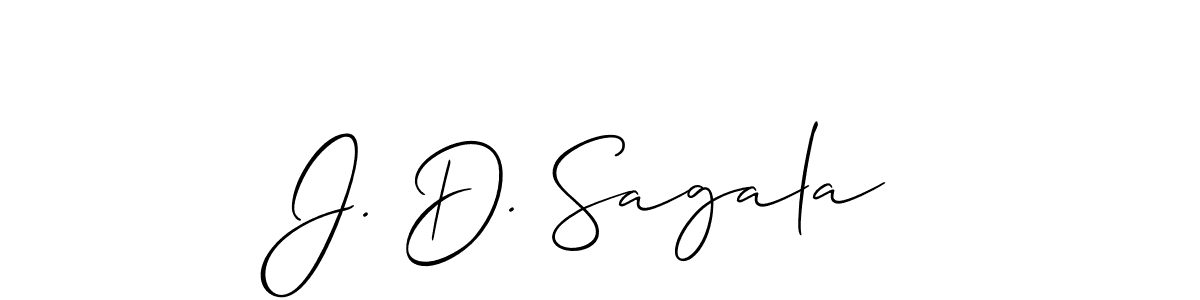 How to Draw J. D. Sagala signature style? Allison_Script is a latest design signature styles for name J. D. Sagala. J. D. Sagala signature style 2 images and pictures png