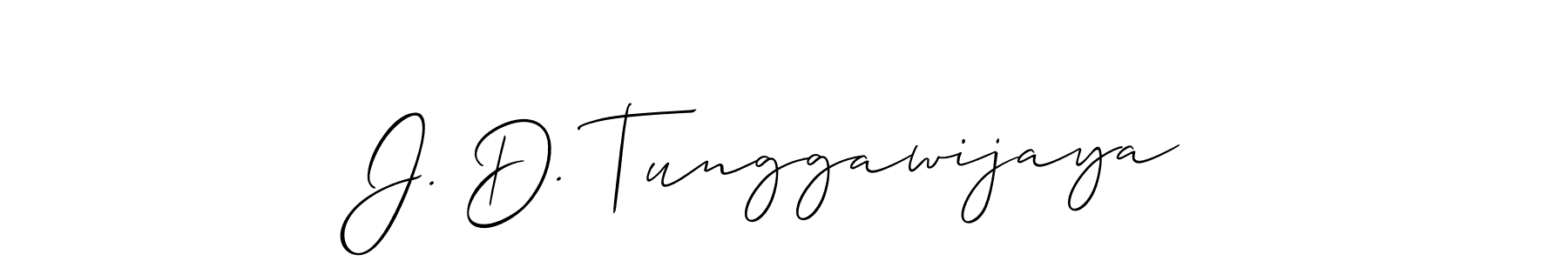 Make a beautiful signature design for name J. D. Tunggawijaya. With this signature (Allison_Script) style, you can create a handwritten signature for free. J. D. Tunggawijaya signature style 2 images and pictures png