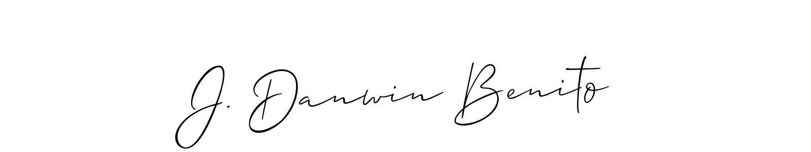 Design your own signature with our free online signature maker. With this signature software, you can create a handwritten (Allison_Script) signature for name J. Danwin Benito. J. Danwin Benito signature style 2 images and pictures png