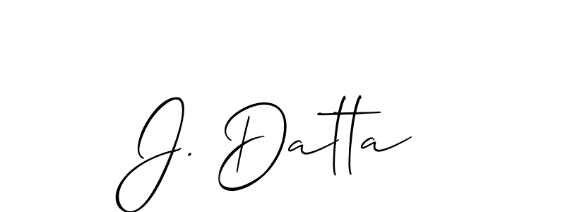 You should practise on your own different ways (Allison_Script) to write your name (J. Datta) in signature. don't let someone else do it for you. J. Datta signature style 2 images and pictures png